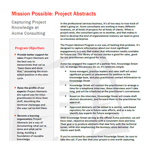Project Abstract Program